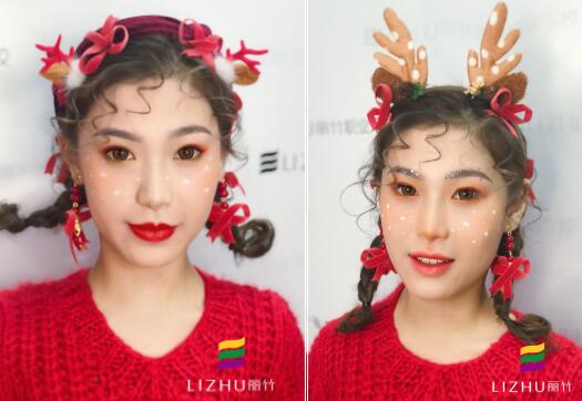 南寧化妝培訓：圣誕麋鹿妝容教程
