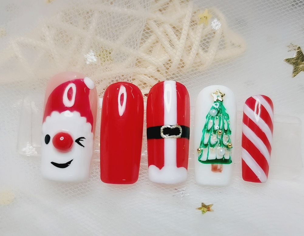 麗竹美甲作品：圣誕節(jié)美甲（下）