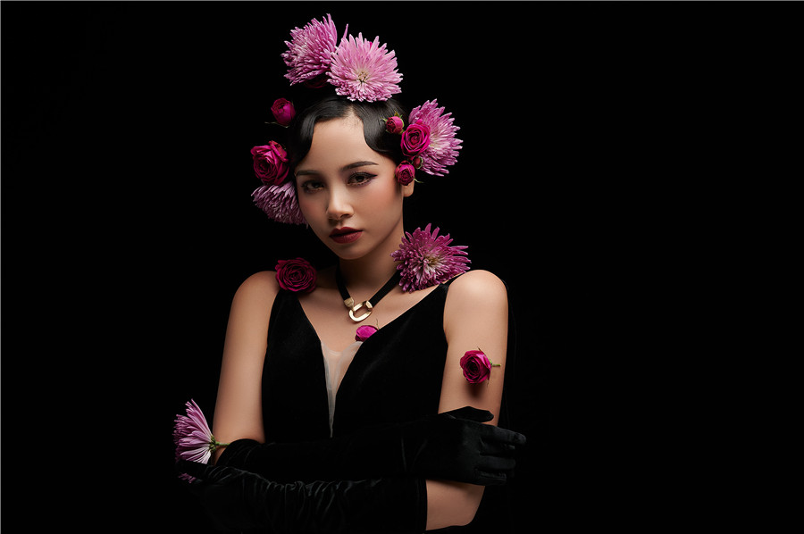 復古鮮花新娘造型