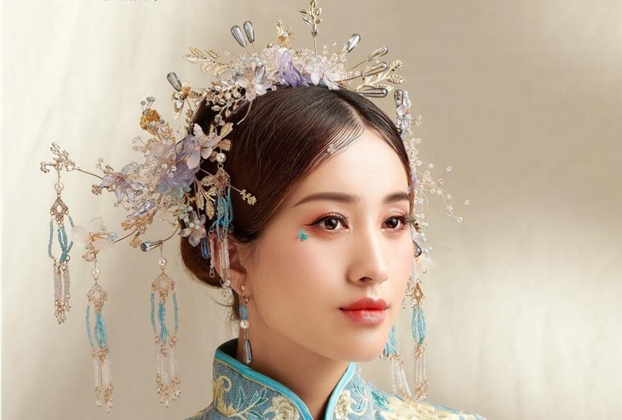 藍色系秀禾新娘造型