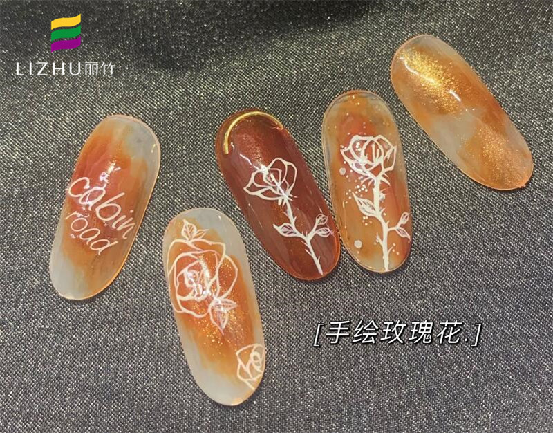 玫瑰花美甲，用作品證明廣西學美甲哪家哪家好