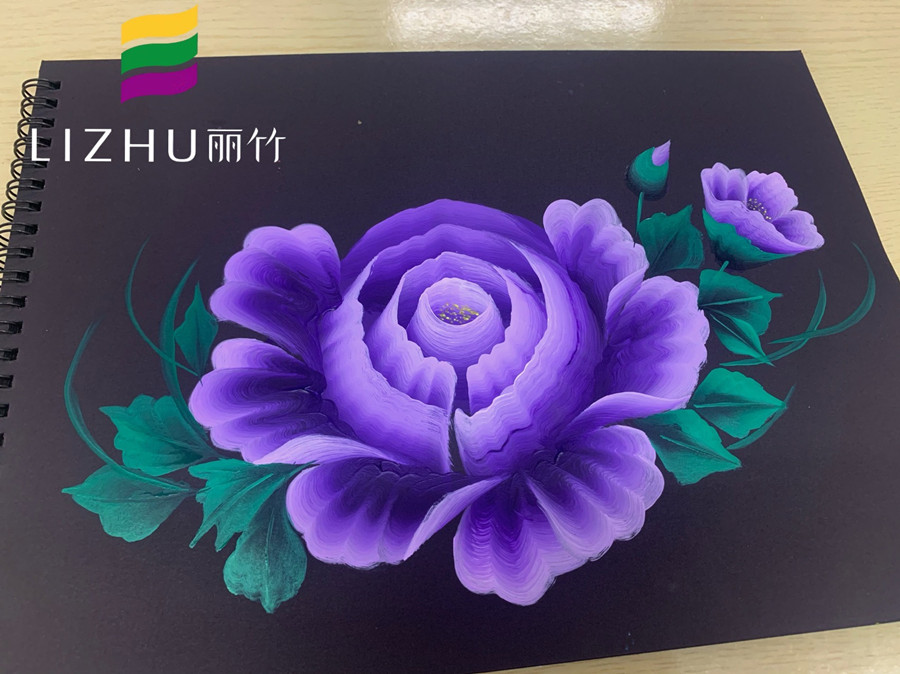 南寧美甲培訓學校作品：3D美甲彩繪排筆