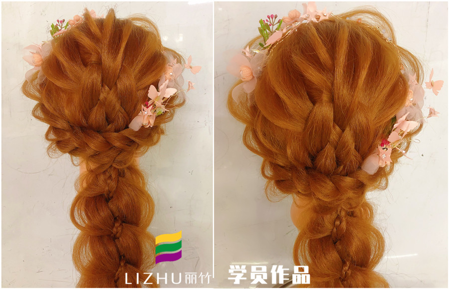 森系編發(fā)造型，南寧化妝培訓班學員作品