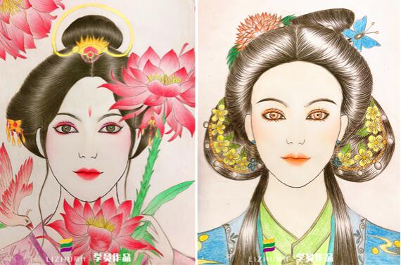 南寧專(zhuān)業(yè)化妝培訓(xùn)學(xué)校作品：紙妝美人圖