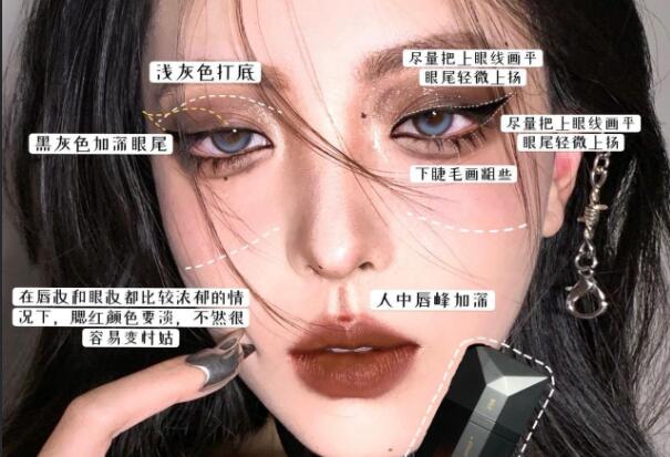 惡女反叛黑巧煙熏妝容，和廣西南寧彩妝學(xué)校學(xué)習(xí)吧