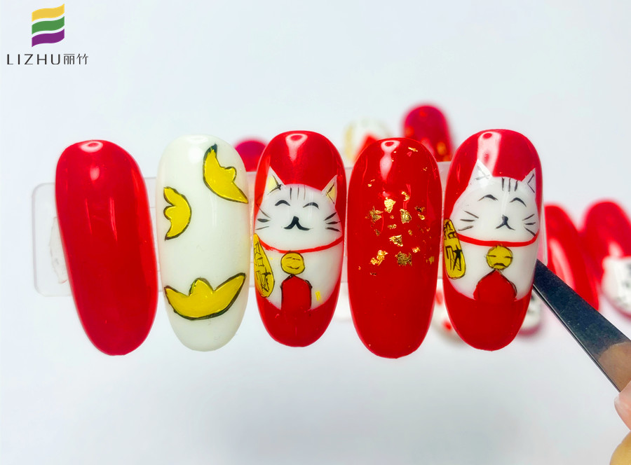 新年美甲，南寧專業(yè)美甲學(xué)校作品