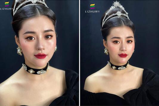 韓系名媛造型 ，南寧網(wǎng)紅化妝培訓(xùn)作品