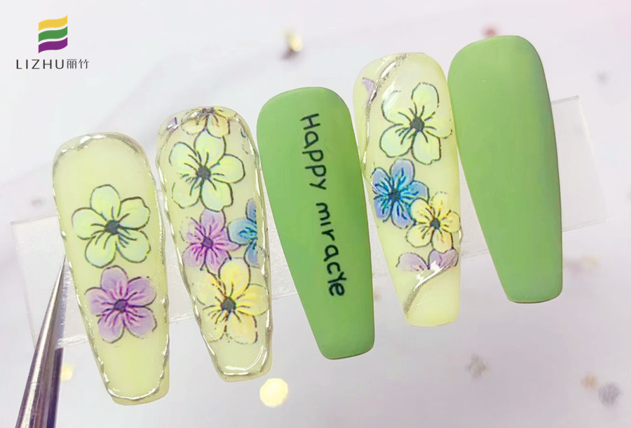 綠色系美甲推薦，廣西美甲網(wǎng)紅分享