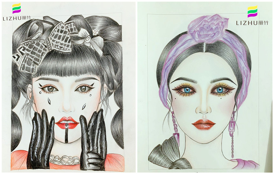 美人紙妝圖繪畫，南寧化妝學校排行前十作品