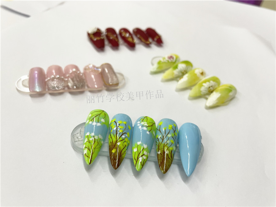 夏日美甲圖片顯白氣質(zhì)2022，南寧美甲培訓(xùn)專業(yè)作品