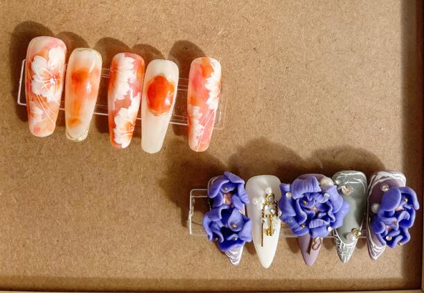 零基礎(chǔ)可以學(xué)美甲嗎？來看廣西美甲基礎(chǔ)班彩繪美甲作品