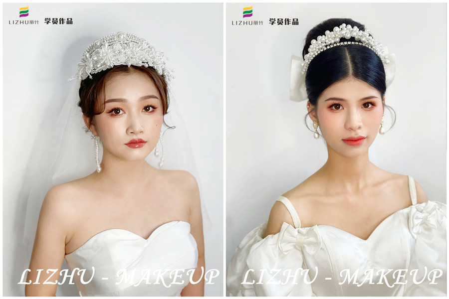 時尚新娘系列圖片，廣西南寧化妝學(xué)校新娘妝作品