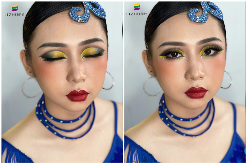 拉丁舞造型，南寧彩妝學(xué)校舞臺妝作品