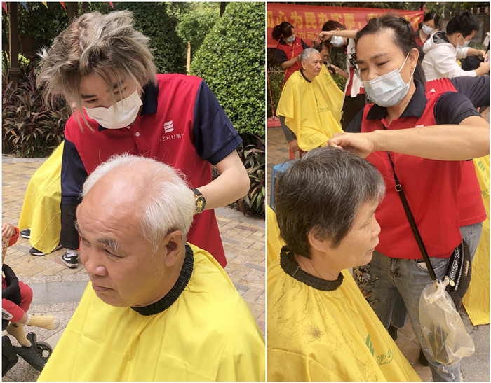 南寧美發(fā)班戶外實(shí)操：公益理發(fā)活動