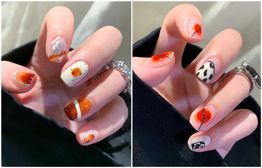 鴛鴦撞色美甲，廣西美甲學校十大名校分享