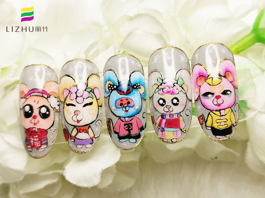 卡通美甲作品展實(shí)力，告訴你廣西美甲培訓(xùn)學(xué)校學(xué)多久？