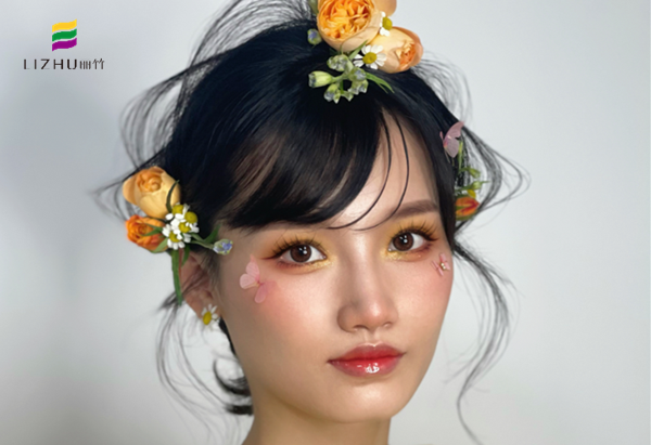 森系鮮花造型，廣西美妝技術(shù)學(xué)校作品