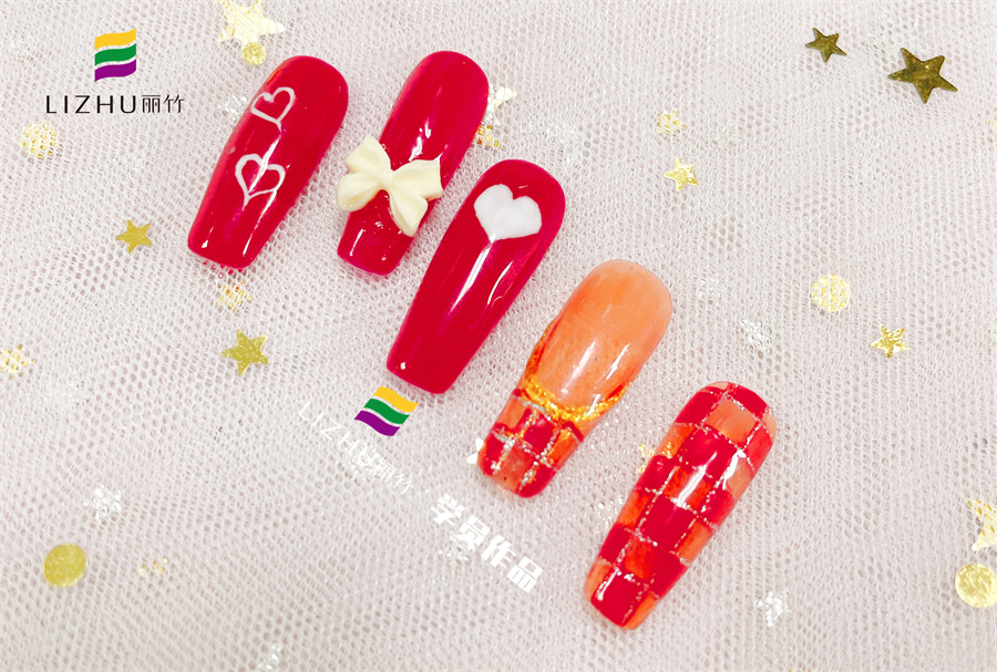 紅色婚禮美甲 、暈染液美甲、泡泡海洋風(fēng)美甲 | 廣西正規(guī)培訓(xùn)美甲