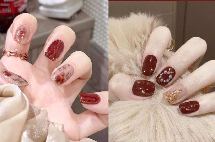 中國紅美甲，南寧美甲學(xué)習(xí)中心分享