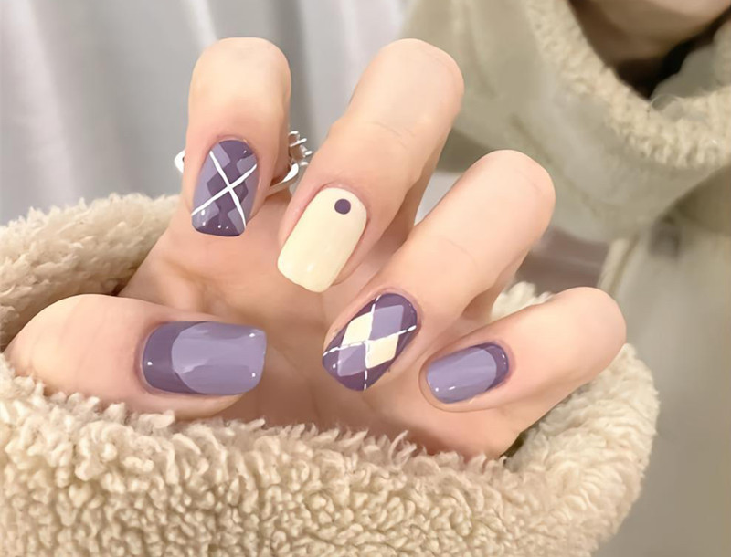 格子美甲，復古美甲 | 南寧美甲師培訓班分享