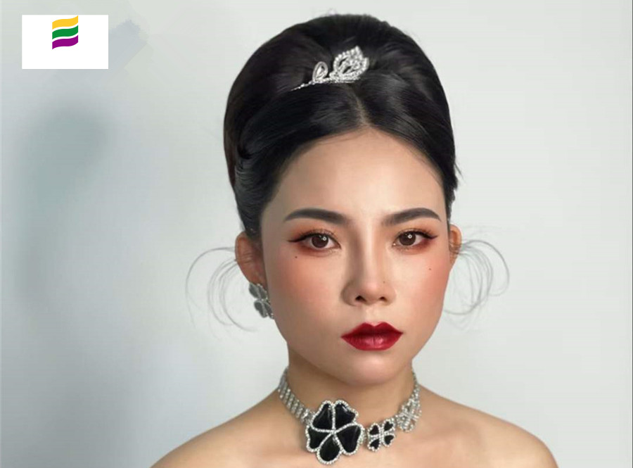 赫本新娘造型，廣西培訓(xùn)化妝寫真