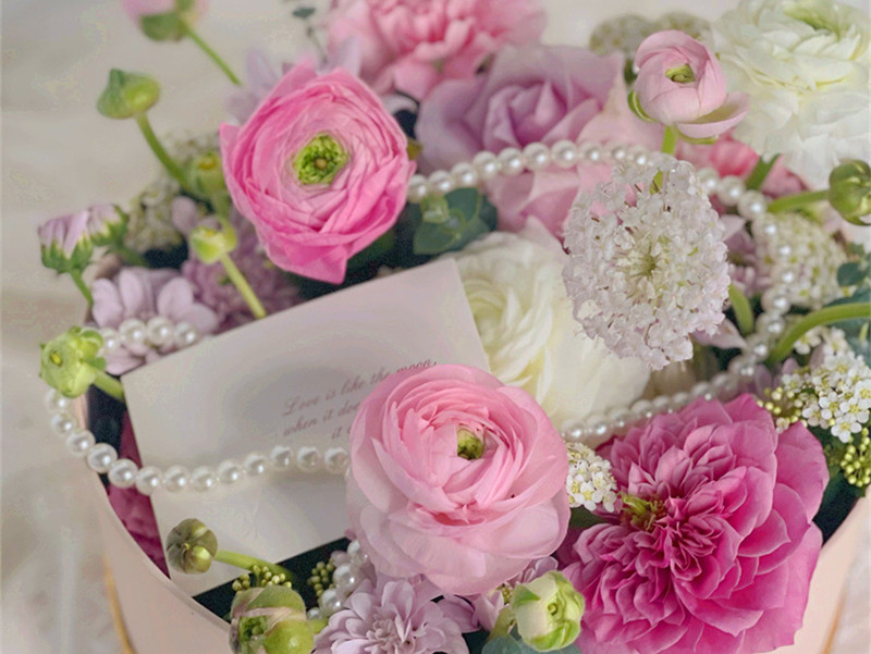 韓式玫瑰花盒制作技巧，南寧鮮花培訓