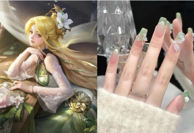 《榮耀》皮膚美甲，廣西美甲造型學(xué)校力推