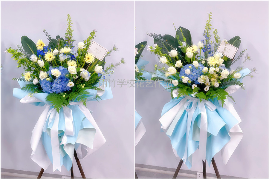 韓系開業(yè)花籃，廣西花藝職業(yè)技術(shù)學(xué)校作品