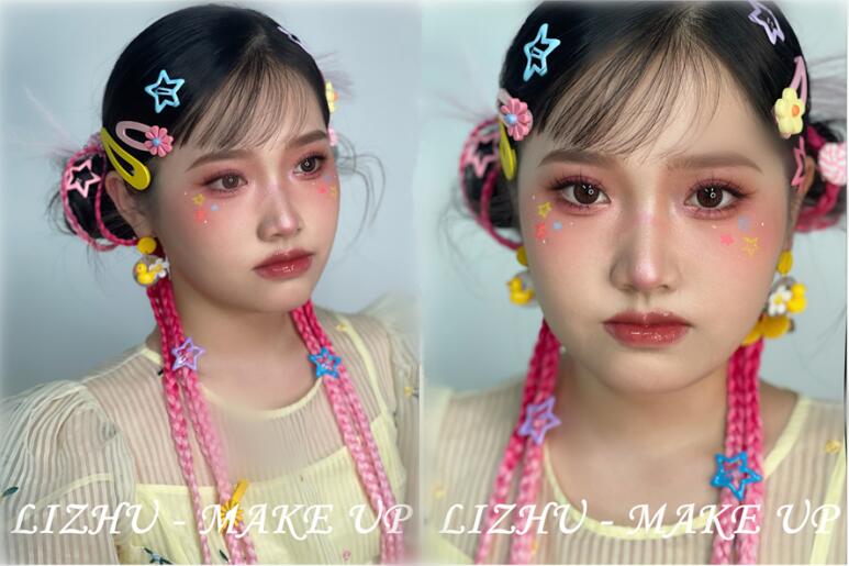 多巴胺妝容造型，廣西化妝彩妝培訓(xùn)作品