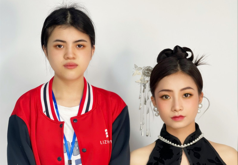 新中式造型，南寧化妝學校學員畢業(yè)作品