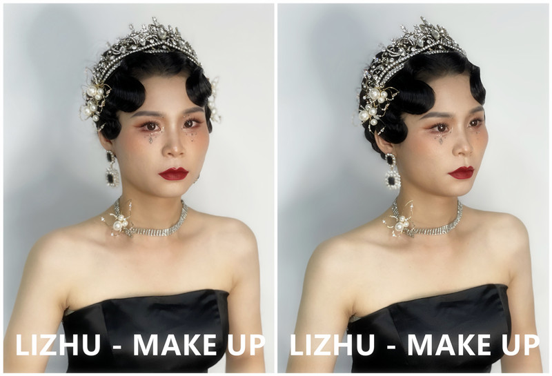 復(fù)古手推波造型，廣西新娘寫真培訓(xùn)