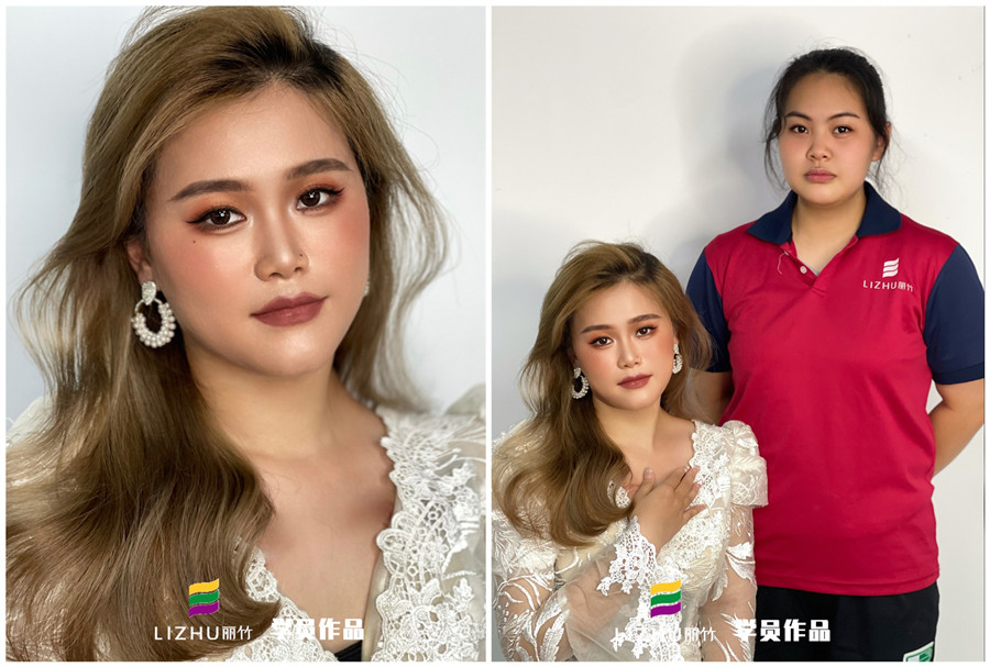 泰式披發(fā)造型，南寧化妝培訓(xùn)學(xué)員作品