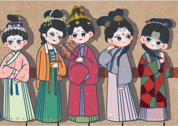 中國明代妝容服飾欣賞，南寧人物形象設(shè)計全科班解析