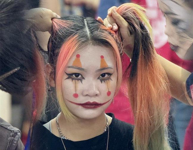 萬圣節(jié)妝容圖片，南寧化妝彩妝造型培訓學校作品