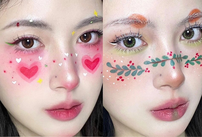 可愛圣誕節(jié)妝容，南寧化妝基礎教學