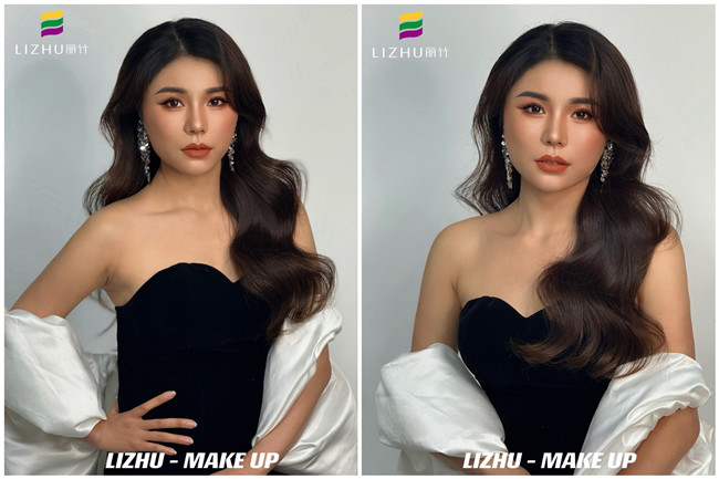 輕泰披發(fā)造型，廣西學(xué)化妝寫真拍攝作品