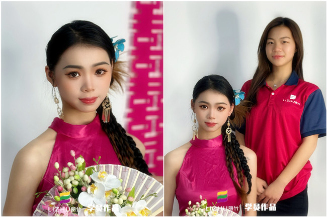 新中式晨袍造型，廣西學化妝高彩培訓作品