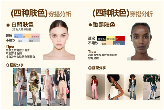 不同膚色的穿搭，廣西形象設計專業(yè)分析