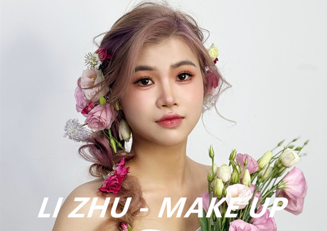 森系鮮花新娘，廣西新娘妝進(jìn)修學(xué)校作品