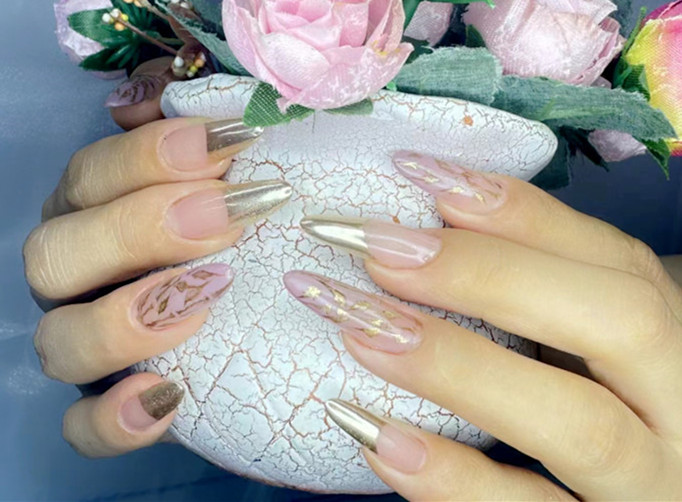 國(guó)風(fēng)金竹美甲 ，南寧美甲師職校分享教程