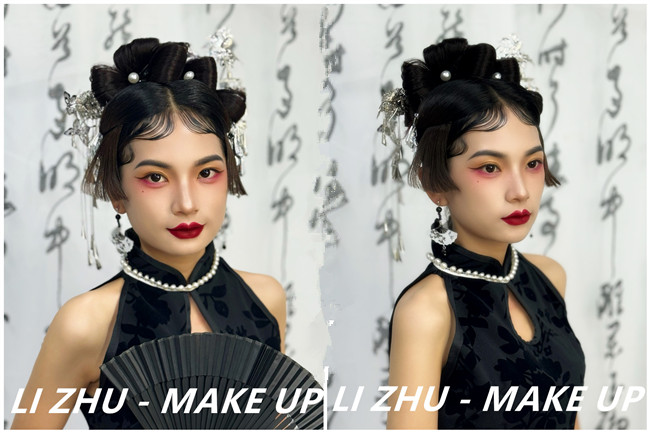 新國風(fēng)造型，南寧彩妝寫真造型學(xué)校作品