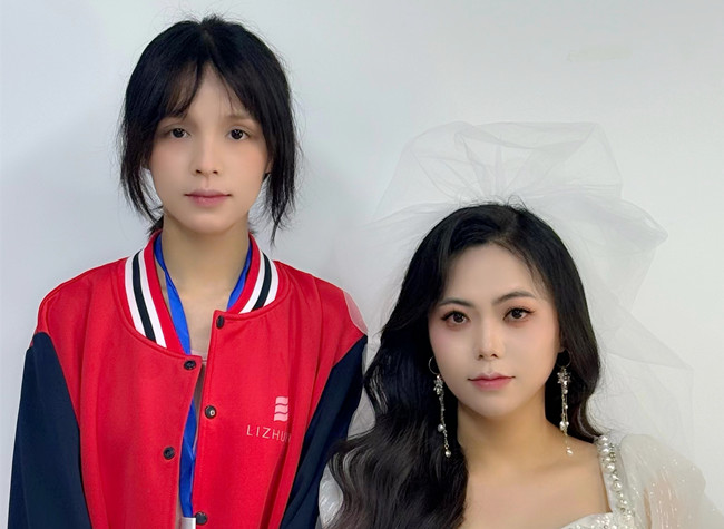 白紗韓式披發(fā)新娘，廣西培訓(xùn)美妝師作品