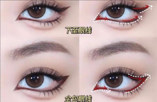 不同部位貓眼眼線教程，南寧化妝技術(shù)專業(yè)學(xué)校分享