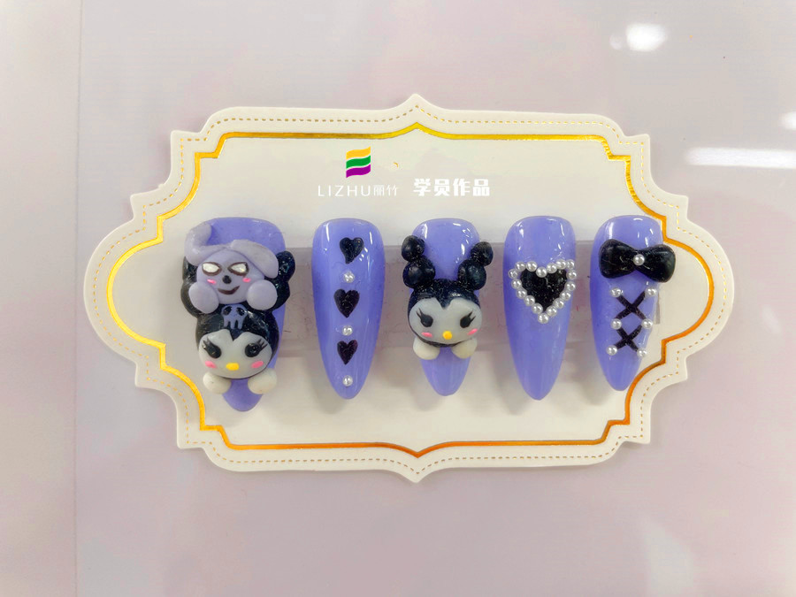 雕花+彩繪美甲，廣西美甲進階培訓