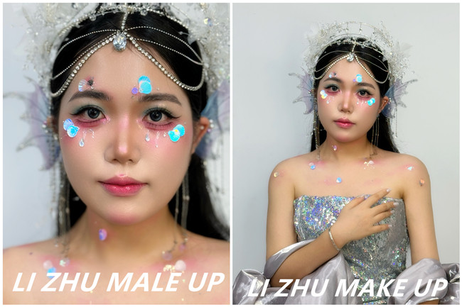 人魚精靈公主造型，南寧人物化妝培訓(xùn)