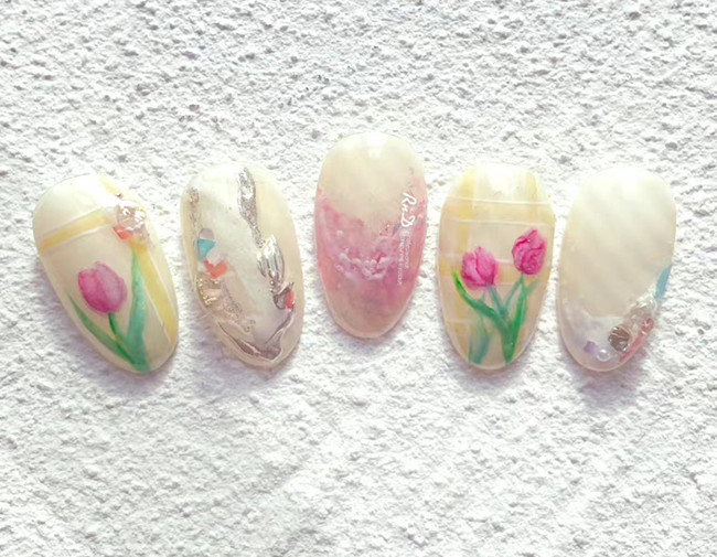 初秋氛圍感美甲，廣西美甲網(wǎng)紅造型學(xué)校收集