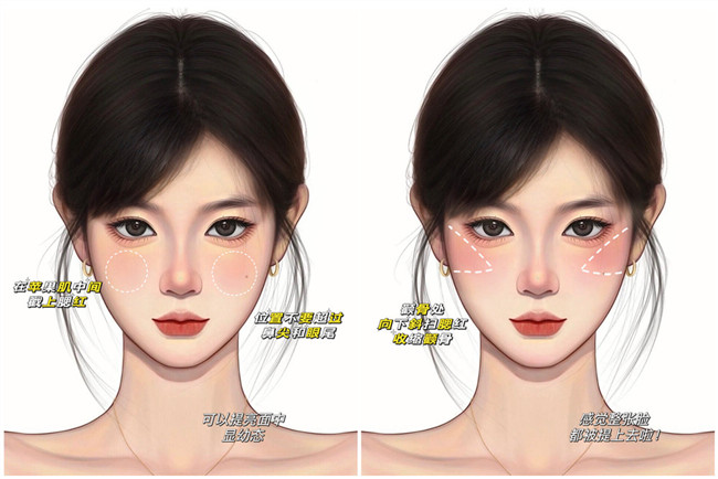 南寧化妝零基礎(chǔ)：氛圍感腮紅畫法