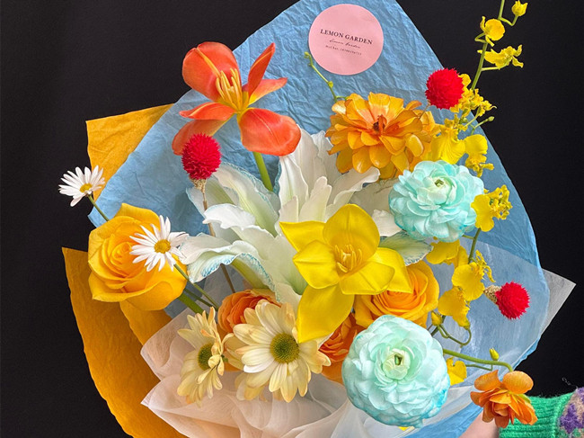 冰淇淋春日花束，南寧花藝插花鮮花學(xué)校浪漫分享