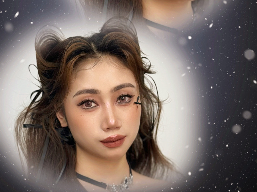 復(fù)古貓耳造型，廣西彩妝培訓(xùn)推薦