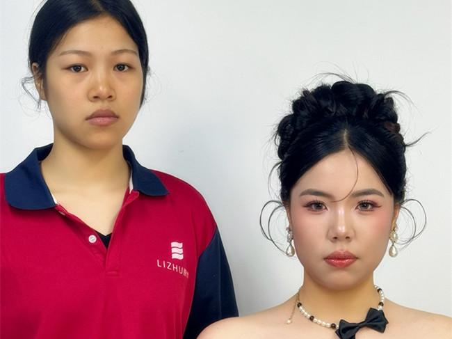 千金禮服造型，廣西美妝彩妝訓(xùn)練學(xué)員畢業(yè)作品